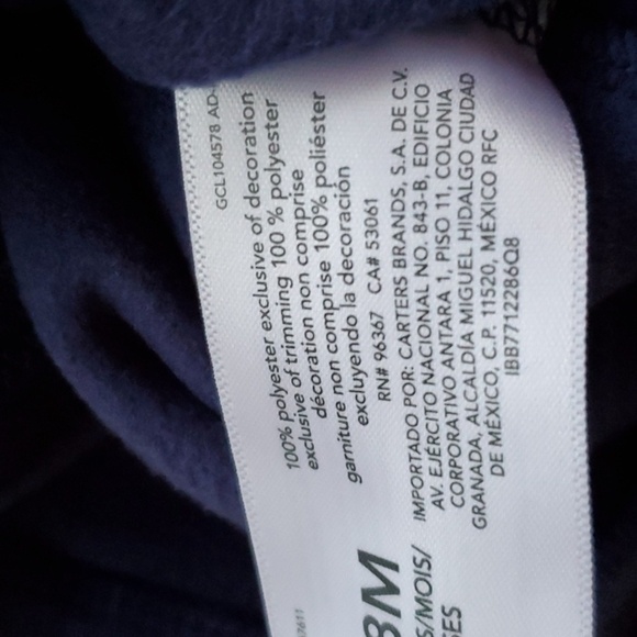 OshKosh B'gosh NWT 2 tone blue fleece zip up jacket size 18 month - Picture 6 of 9